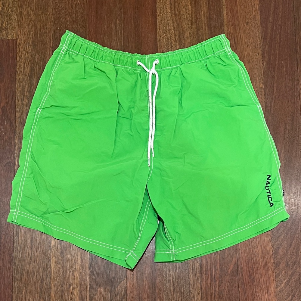 Nautica Men's Bright Green Swim Trunks